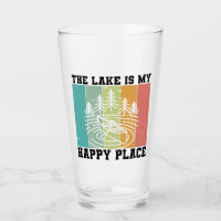 The lake is my Happy Place Distressed Vintage Lake