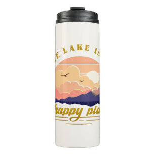 The Lake is My Happy Place Thermal Tumbler
