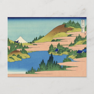 The lake of Hakone, Sagami Province (by Hokusai) Postcard