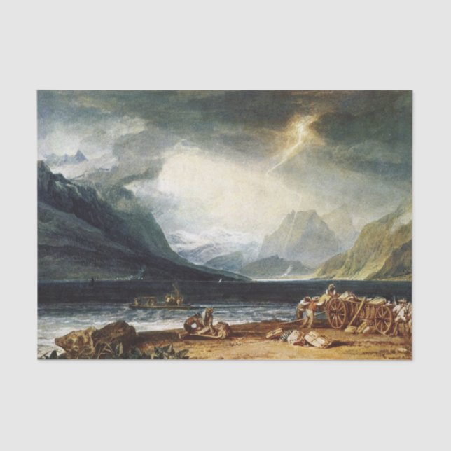 The Lake of Thun, Switzerland by J.M.W. Turner Tissue Paper (Front)