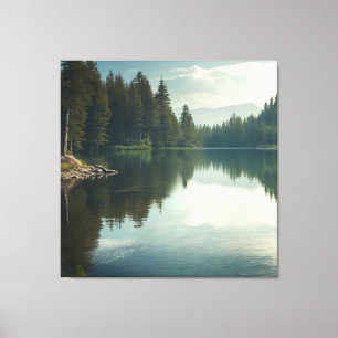 The Lake Peaceful Tranquil Canvas Print