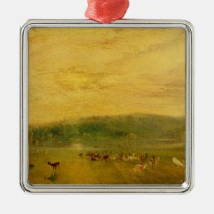 The Lake, Petworth: Sunset, Fighting Bucks Metal Tree Decoration