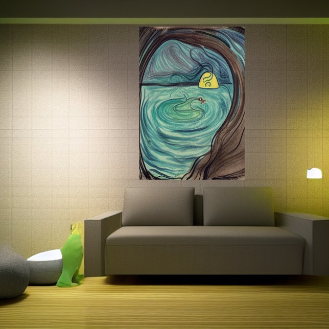The lake underground | AI Art Poster (Creator Uploaded)
