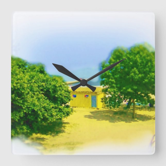 The Lakeshores of Chicago Beach Square Wall Clock (Front)