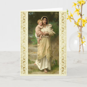 The Lambs by William Bouguereau Card