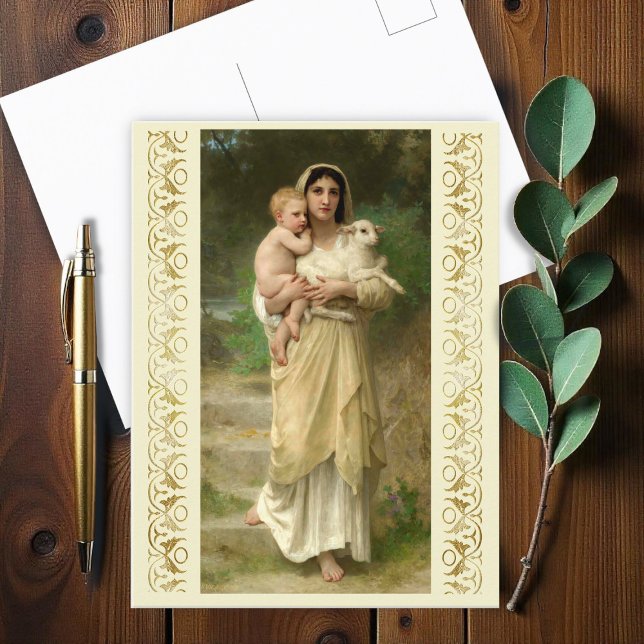 The Lambs by William Bouguereau Postcard (Creator Uploaded)
