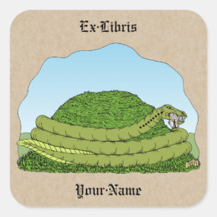 The Lambton Worm Bookplate Square Sticker