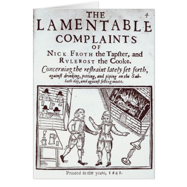 The Lamentable Complaints (Front)