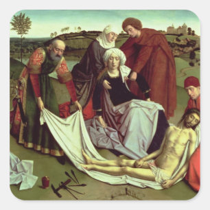 The Lamentation over the Dead Christ Square Sticker