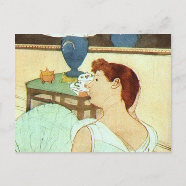 The Lamp, Mary Cassatt Postcard (Front)