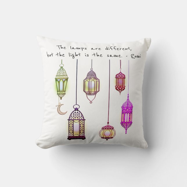 The Lamps Rumi Throw Pillow (Front)