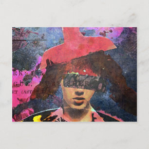 The Lampshade Hat Lady Postcard
