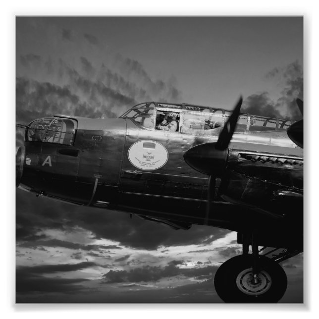 The Lancaster In Mono Photo Print (Front)