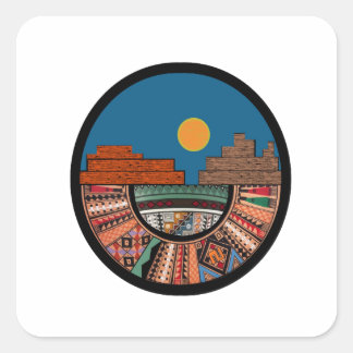 The land  blessed square sticker