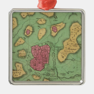 The Land Of Moriah Or Jerusalem Metal Tree Decoration