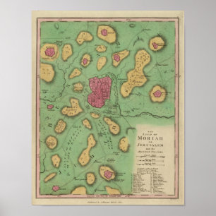 The Land Of Moriah Or Jerusalem Poster
