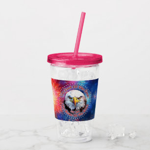 The Land Of The Free Home Brown Eagle Fireworks M Acrylic Tumbler