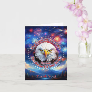 The Land Of The Free Home Brown Eagle Fireworks M Card