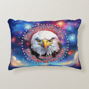 The Land Of The Free Home Brown Eagle Fireworks M Decorative Cushion