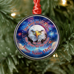 The Land Of The Free Home Brown Eagle Fireworks M Metal Tree Decoration