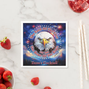 The Land Of The Free Home Brown Eagle Fireworks M Napkin