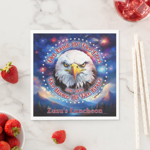 The Land Of The Free Home Brown Eagle Fireworks M Napkin