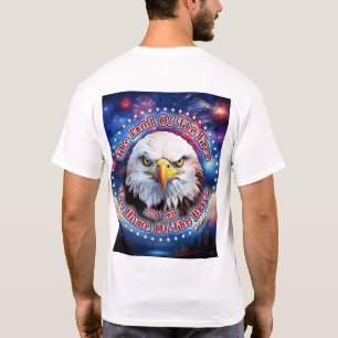 The Land Of The Free Home Brown Eagle Fireworks M T-Shirt