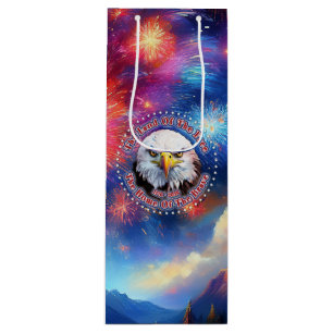 The Land Of The Free Home Brown Eagle Fireworks M Wine Gift Bag