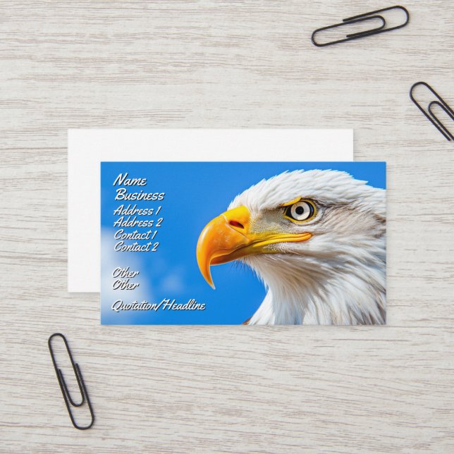 The Land of the Free, Home of the Brave Business Card (Front/Back In Situ)