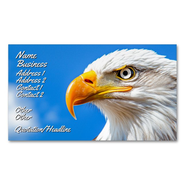 The Land of the Free, Home of the Brave Magnetic Business Card (Front)