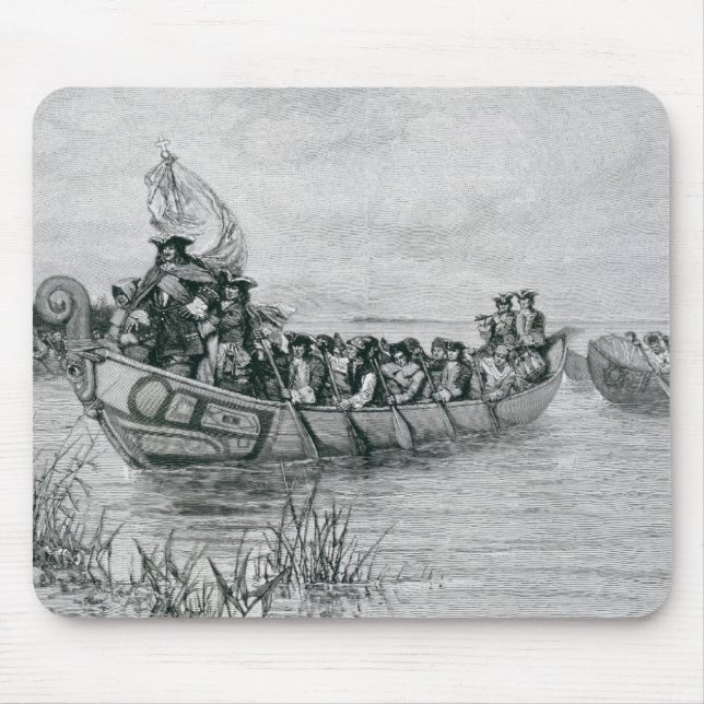The Landing of Cadillac Mouse Pad (Front)