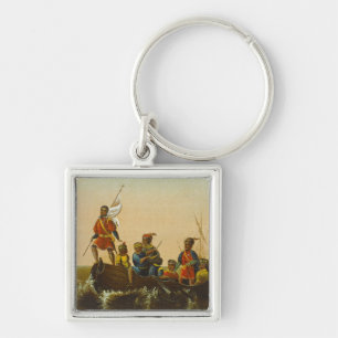 The Landing of Columbus, c.1837 (oil on canvas) Key Ring