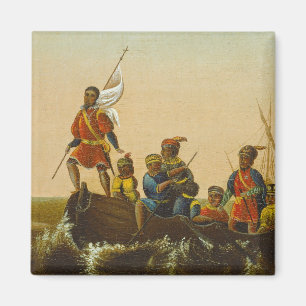 The Landing of Columbus, c.1837 (oil on canvas) Magnet