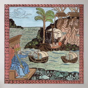 The Landing of Columbus Poster