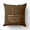 The Language of Coffee Throw Pillow