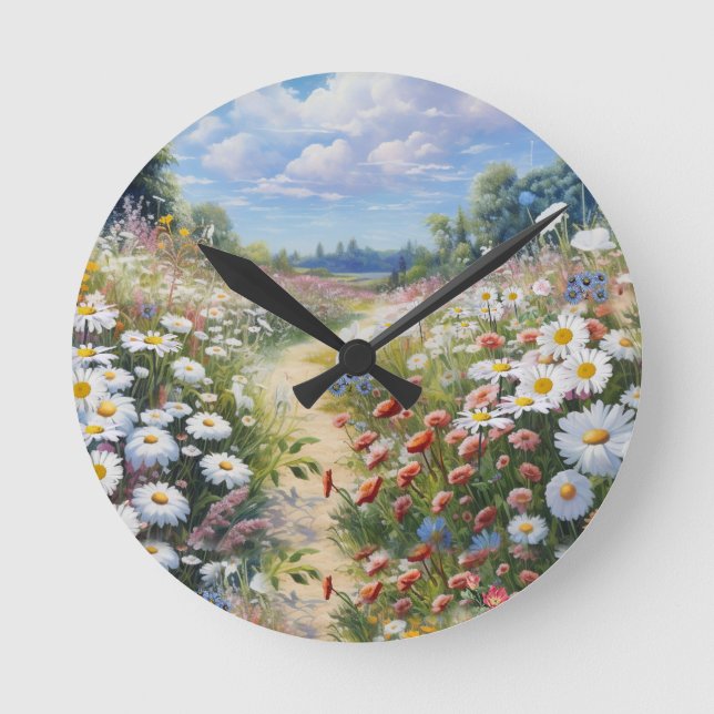 the Language of Flowers Round Clock (Front)