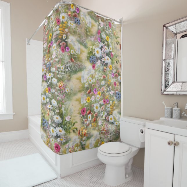 the Language of Flowers Shower Curtain (In Situ)