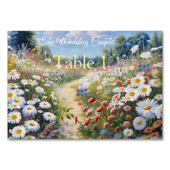 The Language of Flowers Table Number (Front)