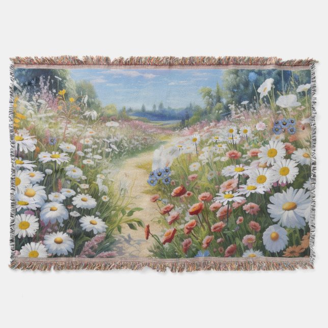 the Language of Flowers Throw Blanket (Front)