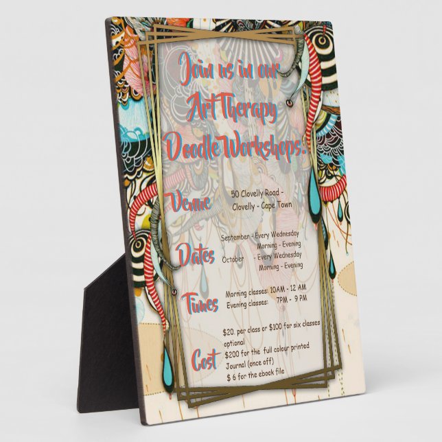 The Language of Light - Doodling Art  Plaque (Side)