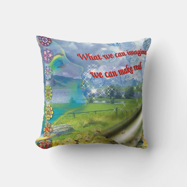 The Language of Light Throw Pillow (Front)