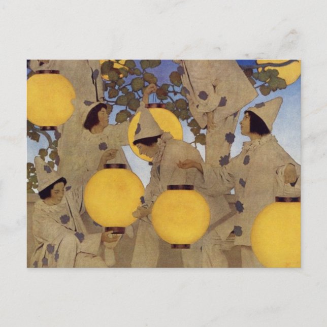 The Lantern Bearers - Maxfield Parrish Postcard (Front)