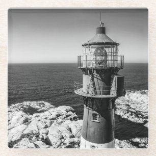 The Lantern Room of a Lighthouse   Bømlo Norway Glass Coaster