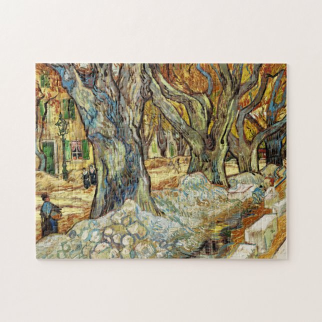 The Large Plane Trees By Vincent Van Gogh Jigsaw Puzzle (Horizontal)