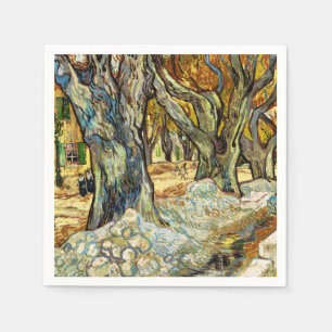 The Large Plane Trees By Vincent Van Gogh Napkin