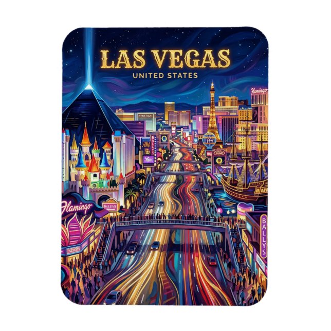 The Las Vegas Strip Nevada Magnet (Vertical)