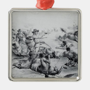 The Last Battle of General Custer Metal Tree Decoration