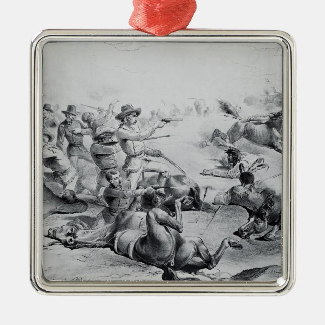 The Last Battle of General Custer Metal Tree Decoration (Front)
