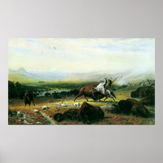 The last Buffalo by Bierstadt Poster