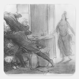 The last cabinet meeting of the ex-ministers square sticker